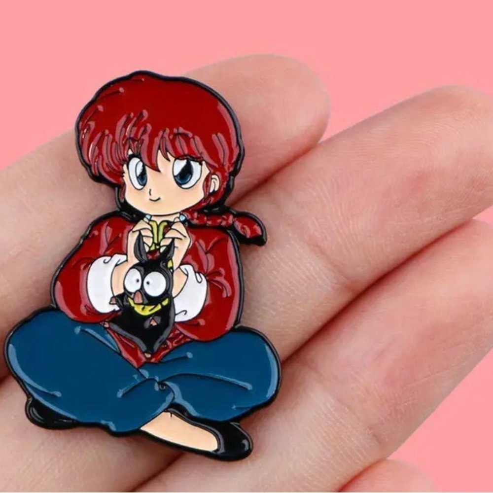 Women’s Jewelry Cute Ranma Saotome Manga  & Ranma 1/2 Anime Character Enamel Pin